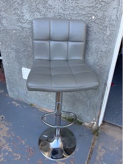 Adjustable PU Leather Swivel Bar Stool