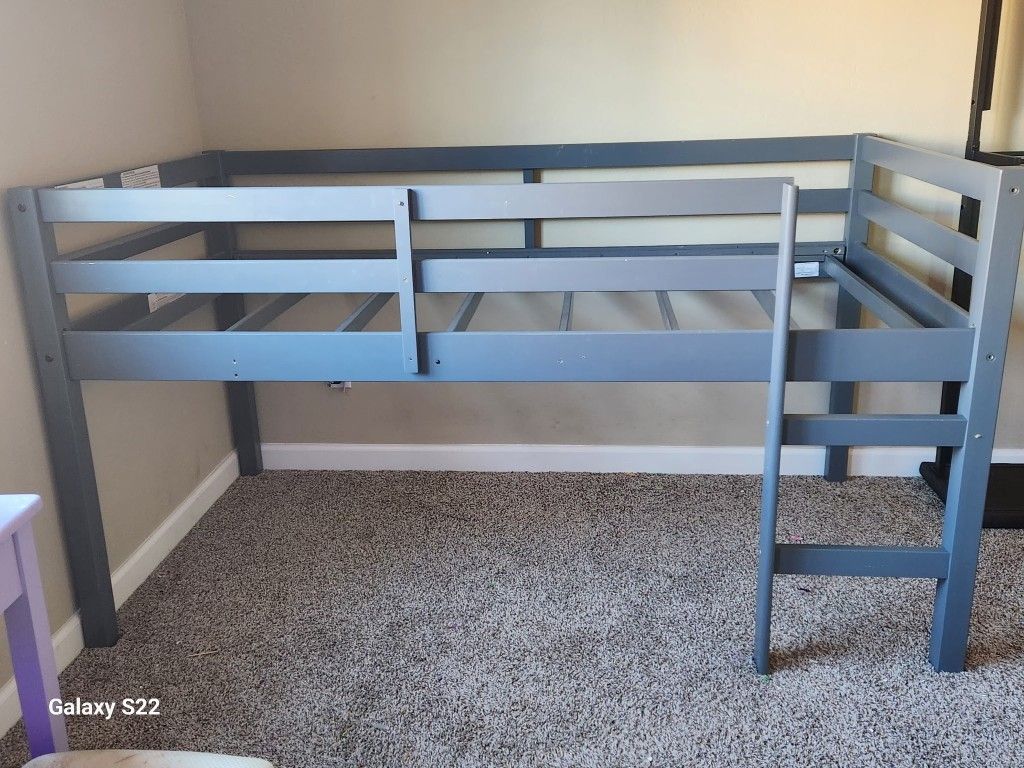 Milton Twin Size Loft Bed Grey