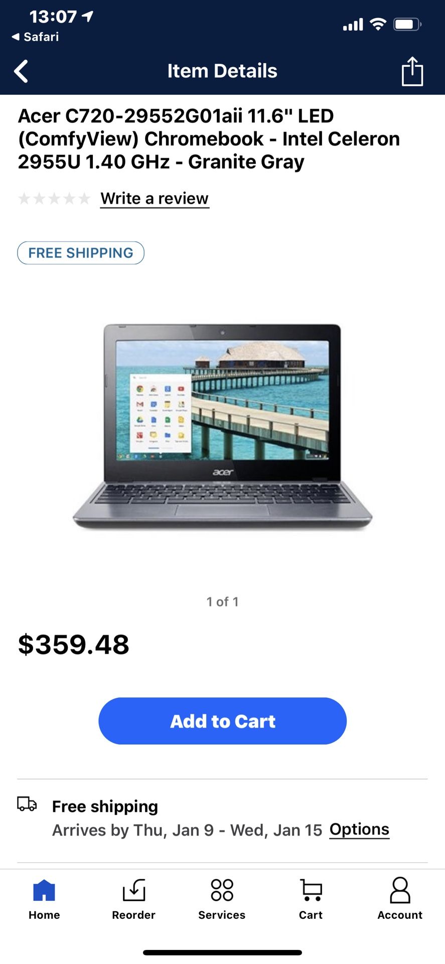 Acer chrome book laptop