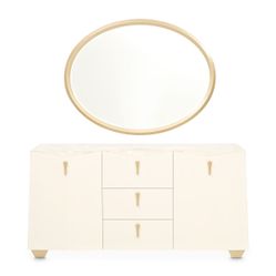 Fantosini Creamy Pearl Sideboard with Mirror
