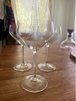 3 x Riedel wine glasses