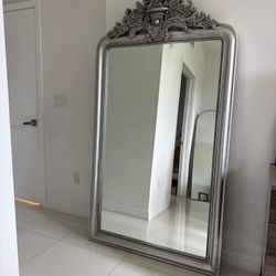 Restoration Hardware Silver Gilt Mirror