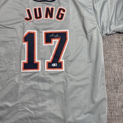 Jace Jung Signed Autograph Custom Jersey - Beckett Coa - Detroit Tigers