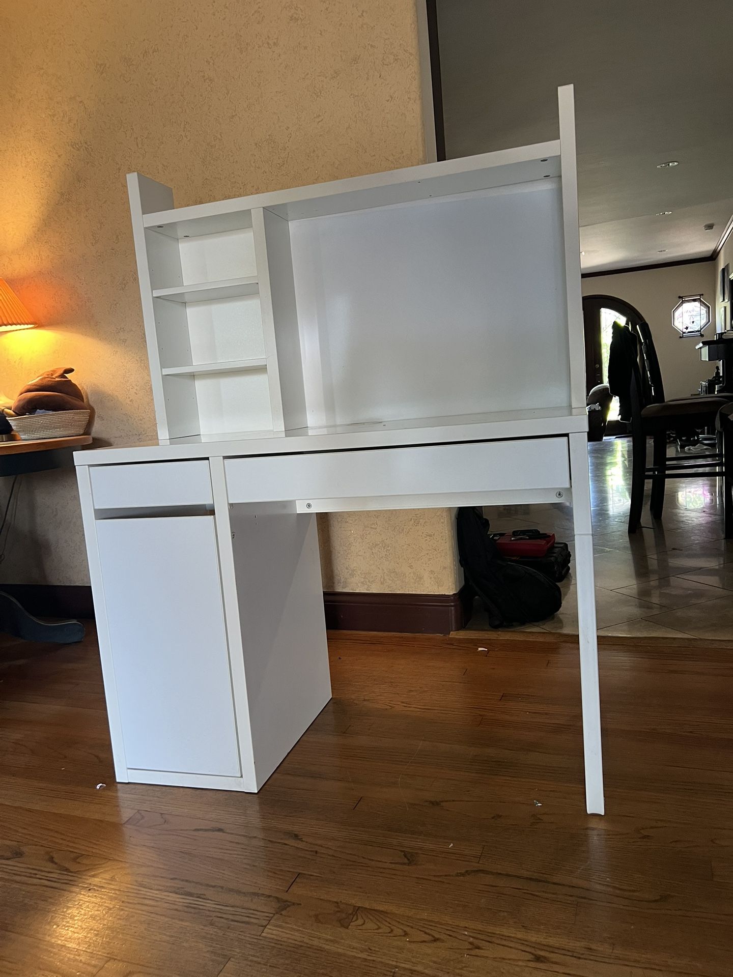 Desk with white board