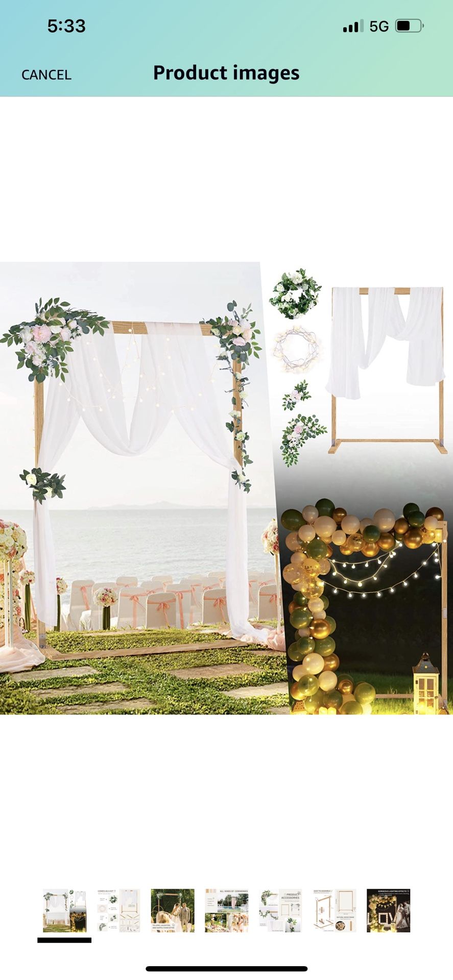 Wooden Wedding Arch