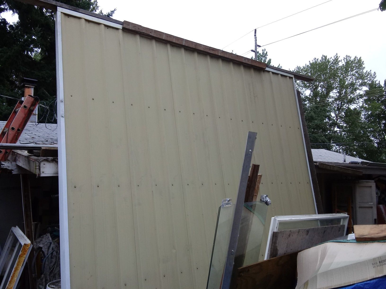 Two Matching 12Ft x 12Ft Aluminum Insulated Rolling Barn or Garage Doors