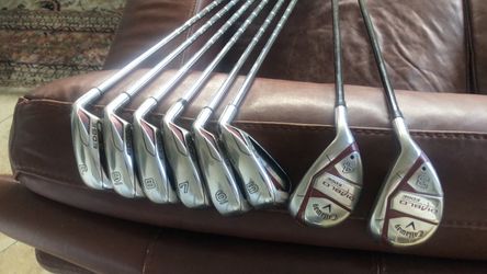 Callaway Diablo Edge iron set RH 3,4 Hybrids 5- PW Uniflex steel on iron’s Regular graphite on Hybrids midsize grips very good condition
