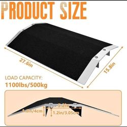 27.6" W x 1" H Bridge Threshold Ramp 
