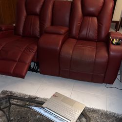 Leather Theatre Power Recliner 