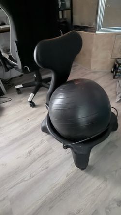 Exercise ball chair