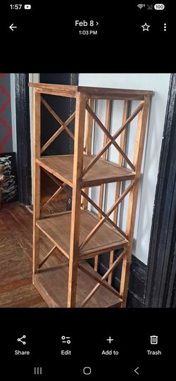 Wooden shelf