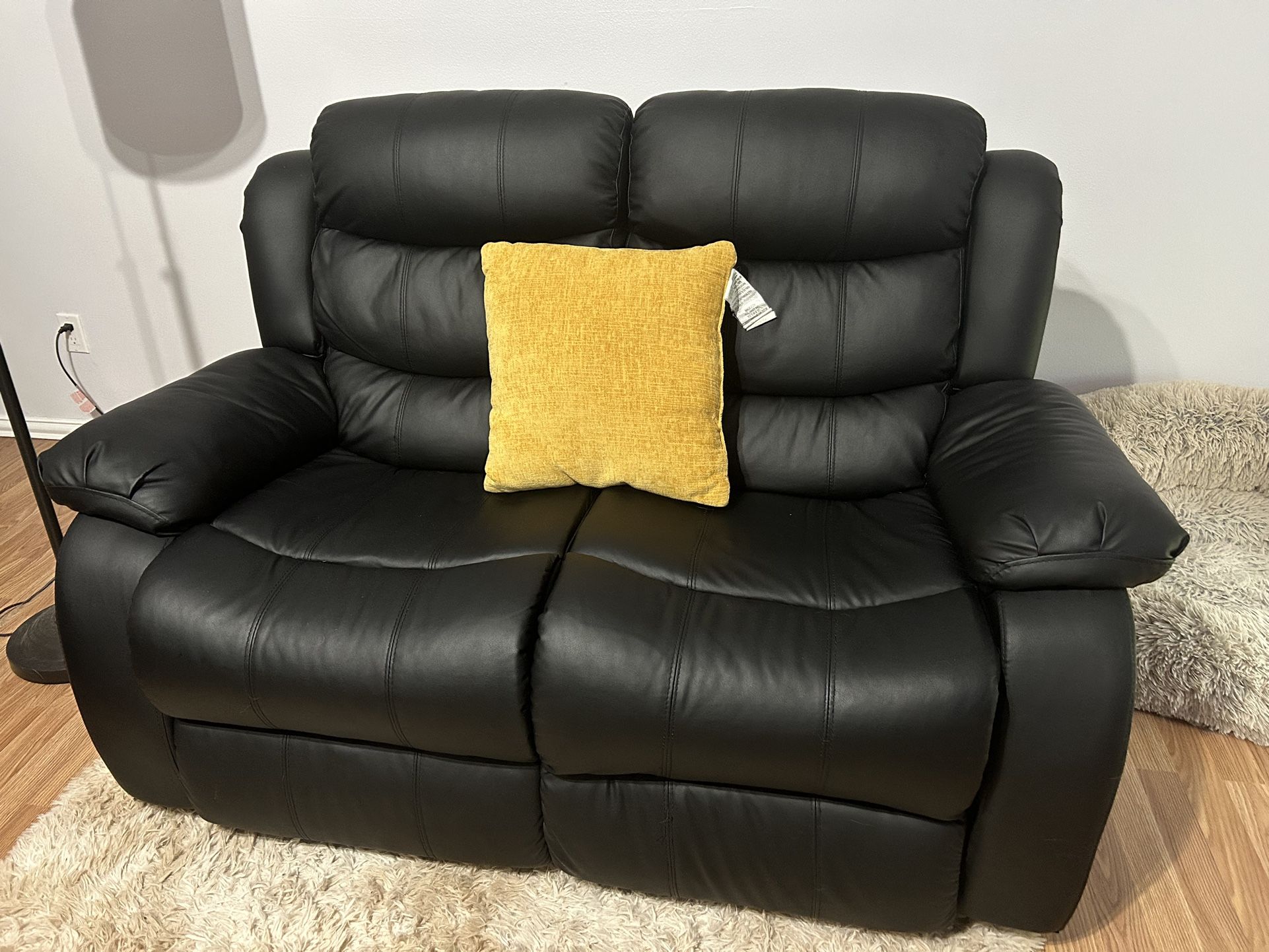 Move out sale - Black Reclining Loveseats