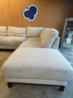 Beige Textured 2-Piece Sectional Sofa