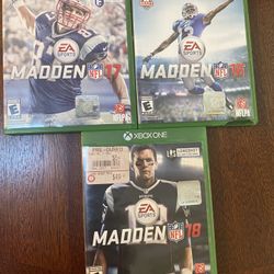 Madden 16 17 18 Xbox One Game Lot 