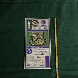 Green Bay Packers Commemorative Tickets Packers Vs Vikings Sunday September 7, 2003