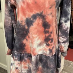 Womens Tie Dye Sweatshirt Dress. Size Medium