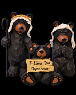 I Love You Grandma Bear Figurine Set – 3