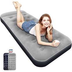 Camping Air Mattress Travel Bed Sleeping Pad - Leak Proof Inflatable Mattress with Thickened Surface Built-in Pillow Air Bed for Home Camping SUV Truc