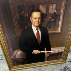 President George H.W. Bush /  Canvas  Artwork / Official Motion Picture Prop