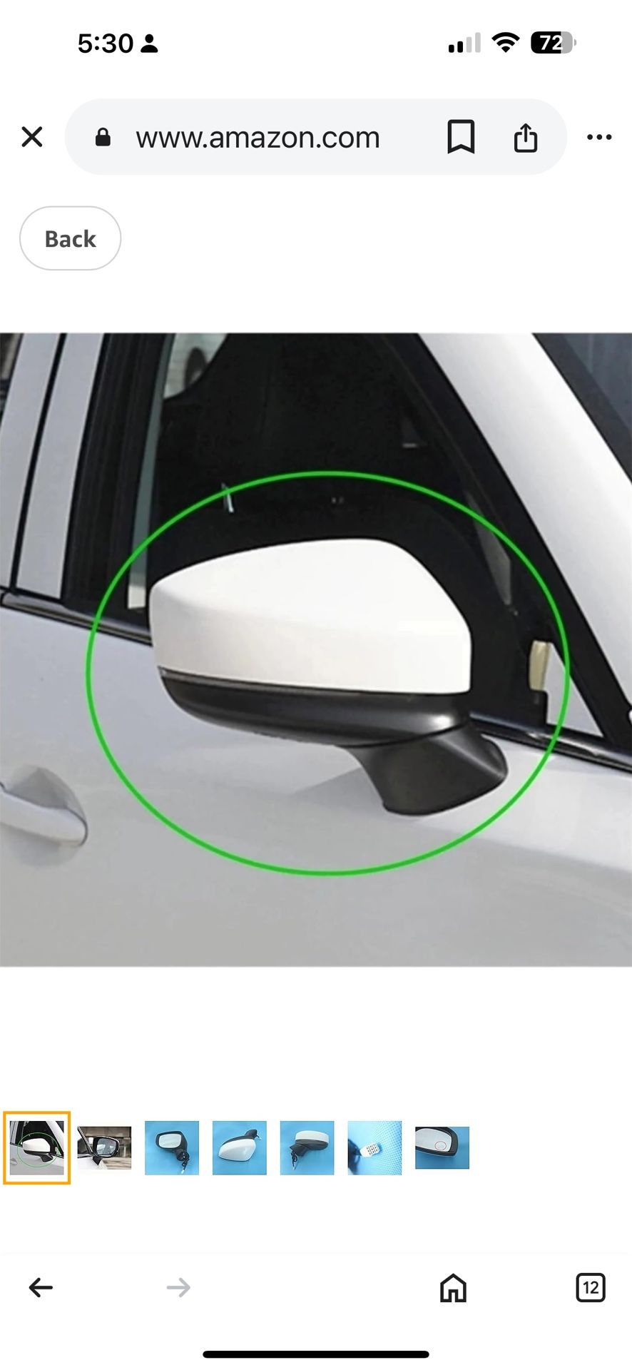Brand: FLBGMXKZ Car Accessories 69-18Z Body Parts Door Rearview Mirror Assembly Fit for Mazda CX5 2017-2021 Blind Spot Function (Color : R Side)