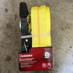 3 Husky 27 ft. x 2 in. Heavy-Duty Ratchet Tie-Down Straps with J Hook