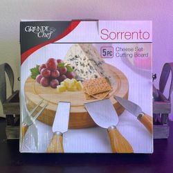 5pc Cheese Set Cutting Board (NEW)
