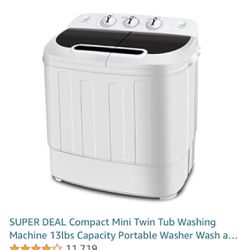 Portable Mini Twin Tub Washing machine - Compact 