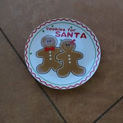 Cookies for Santa Plate - Gingerbread Christmas