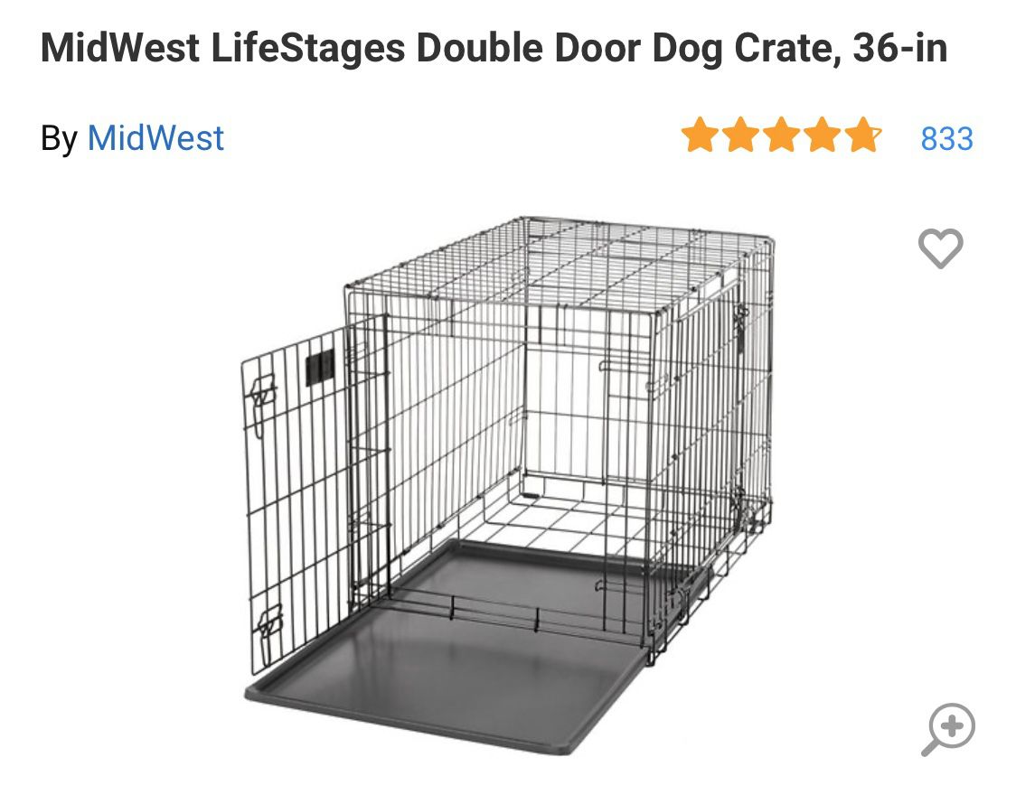 Double Door Dog Crate