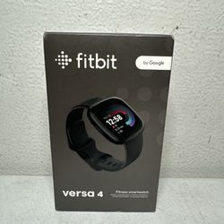 Fitbit Versa 4 Fitness Smartwatch Graphite Aluminum Case & Black Infinity Band