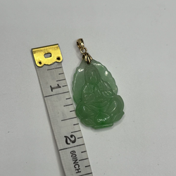 18k Gold Jade Buddha Pendant Necklace