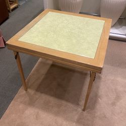 Folding Card Table With Vinyl Top 