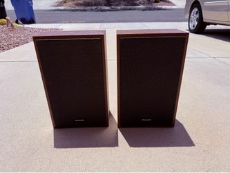 Vintage Panasonic Retro Speakers – Working Pair – Mid Century Style