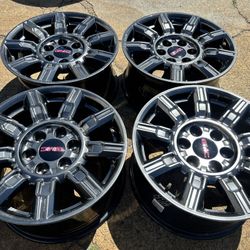 (4) 18" GMC SIERRA AT4x rims Chevy Silverado ZR2 Tahoe GMC Sierra OEM 95415 wheels rims 2024 2025 TPMs 