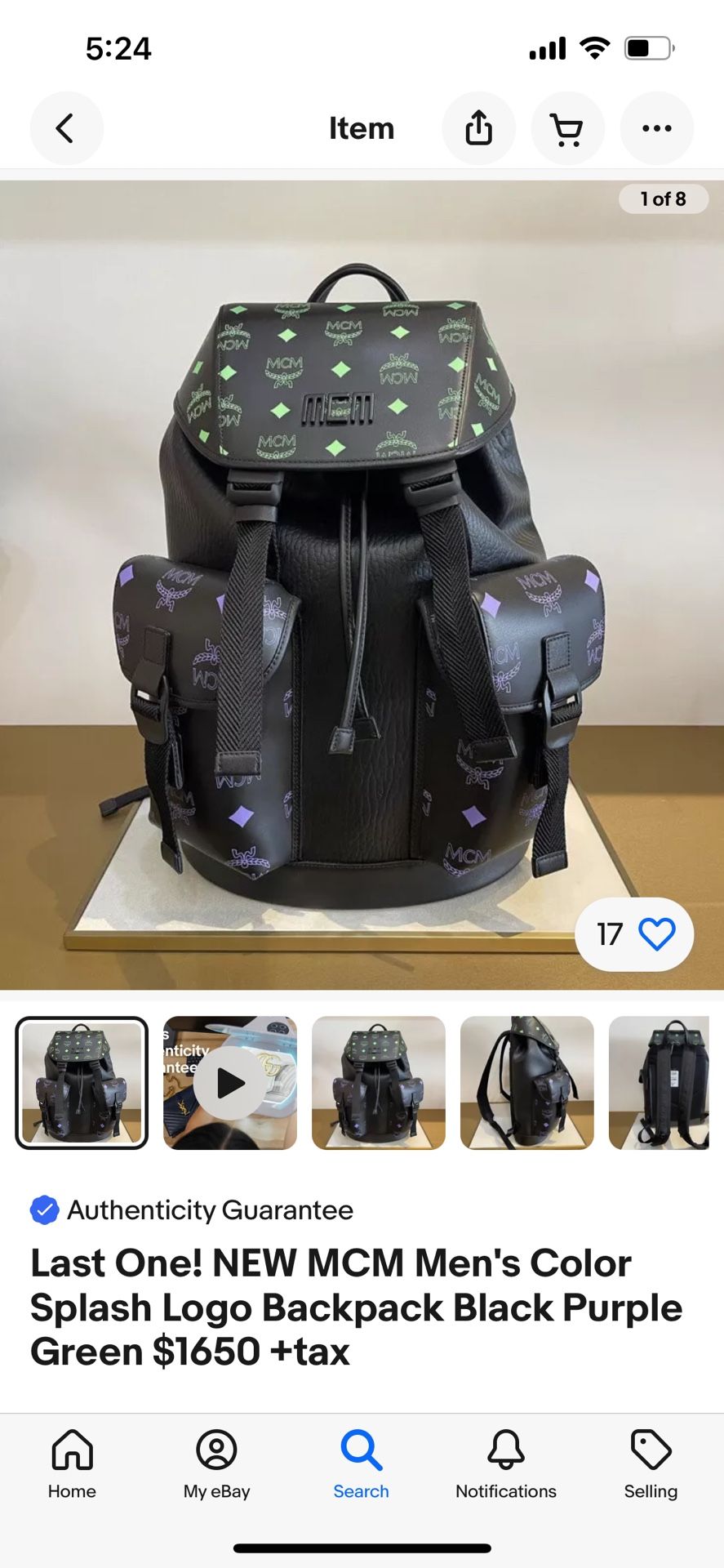 Mcm Men’s Color splash Men’s Backpack