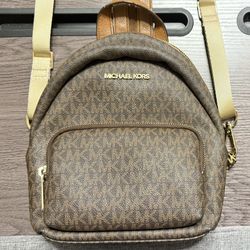 Michael Kors Monogram Backpack Purse (Small)