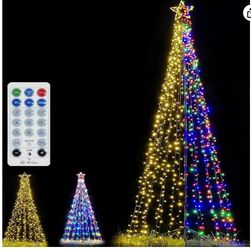 12FT Outdoor Christmas Tree Lights – Star Topper