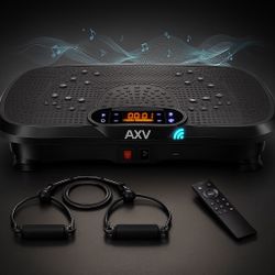 AXV Whole Body Vibration Plate Exercise Machine – Model FR-78 – 120 Speed Levels + Bluetooth + Resistance Bands+ Remote