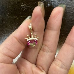 14k Heart Charm 