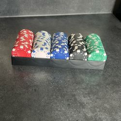 poker chips . 20 chips each color
