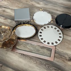 Assorted Cake Stands And Trays