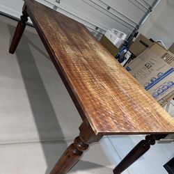 Solid wood Sheraton style drop leaf dining table with chairs