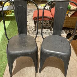 Black Metal Chairs 
