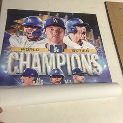 Dodgers World Series Canvas