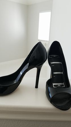 Black open toe, size 7