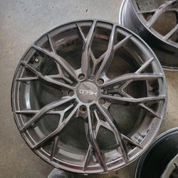 18x8 Black Helo Wheels 5 On 114.3 With Lugs