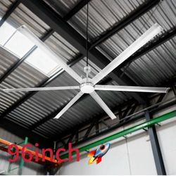 96 Inch Extra Large Ceiling Fan with Light,Aluminum Blades
