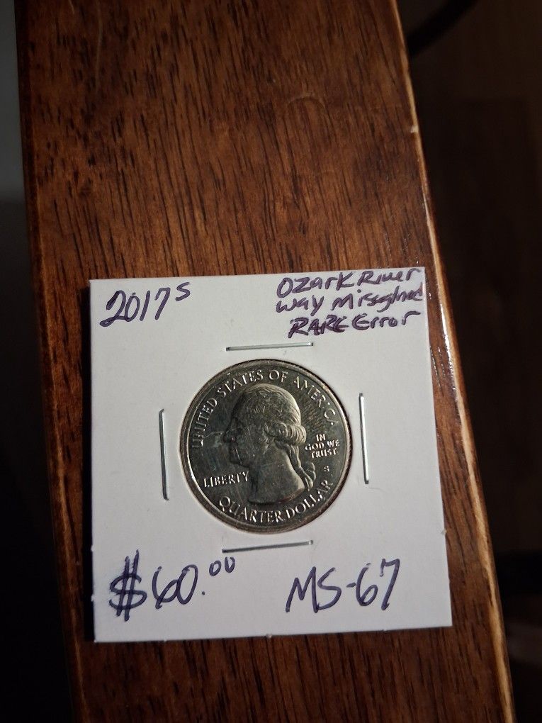 2017-s Ozark River MISALIGNED RARE ERROR FIRM $60