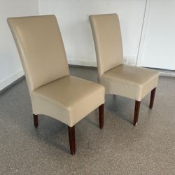 8 Chairs Set (6 Brown +2 Ivory)
