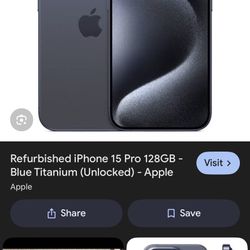 iPhone 15 Pro 128 Gb Blue Titanium